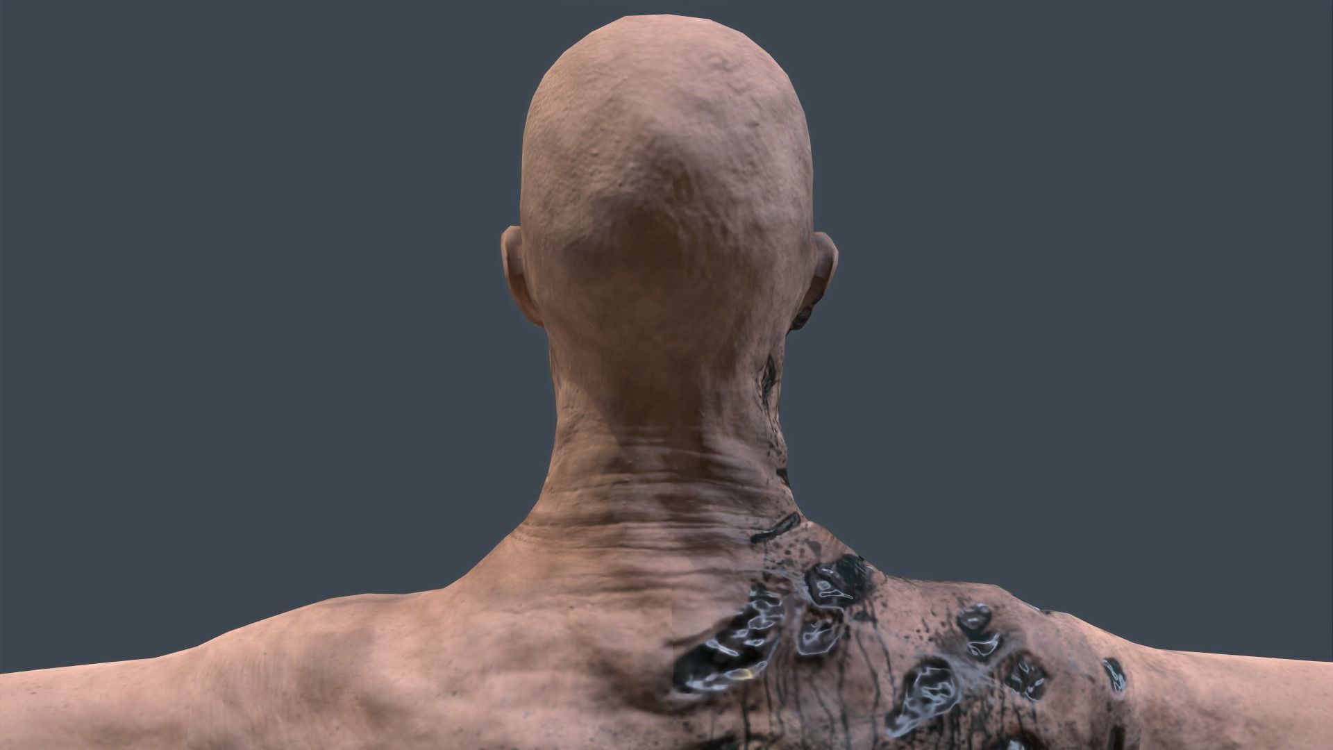 Female Zombie Game Ready 3D model_3