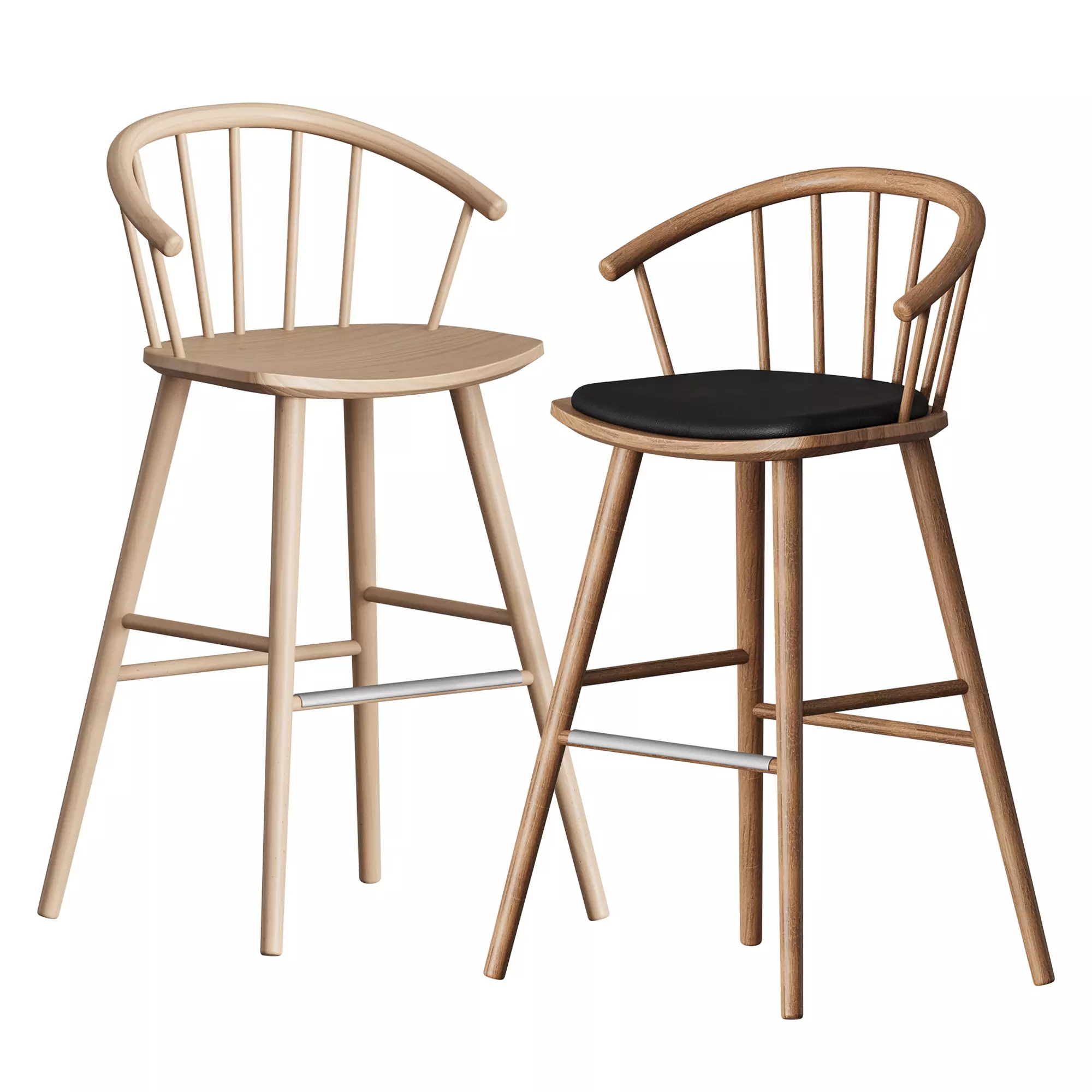 Sleek Bar Stool by Bolia 3D model_0