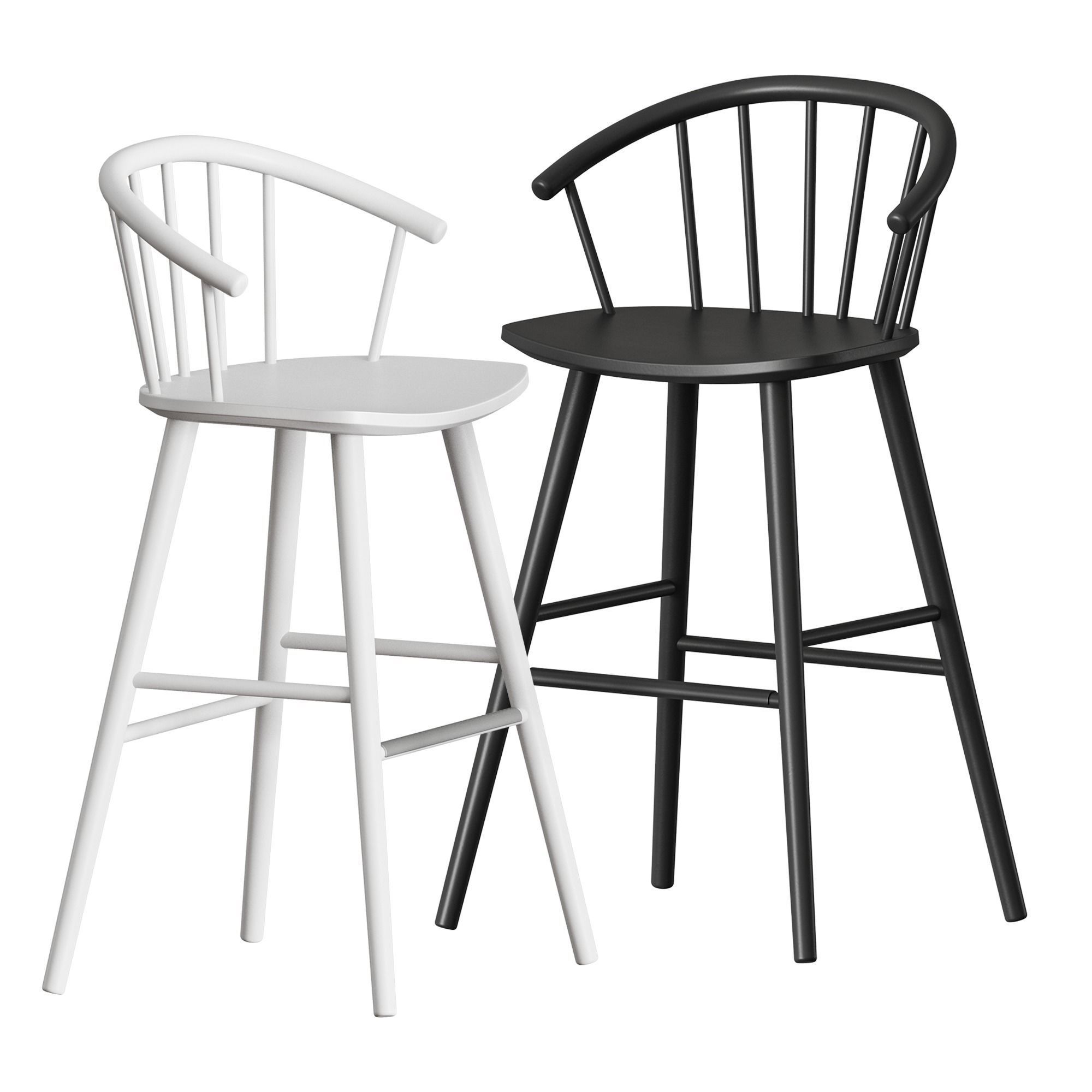 Sleek Bar Stool by Bolia 3D model_1