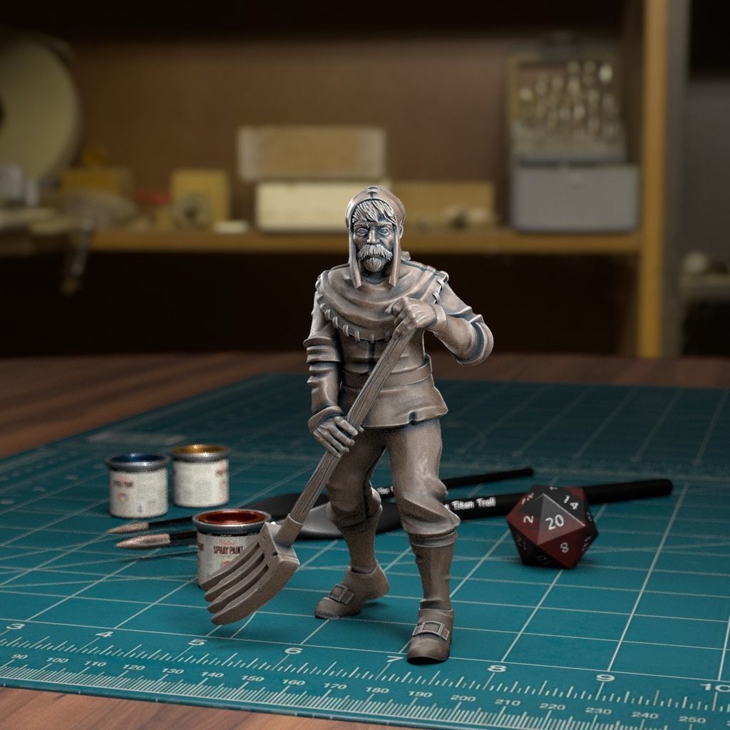 Farmer 02 - Pre-Supported 3D print model_1