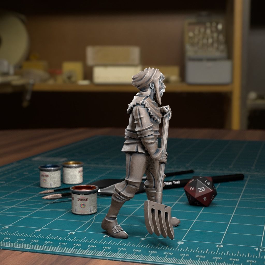 Farmer 02 - Pre-Supported 3D print model_2