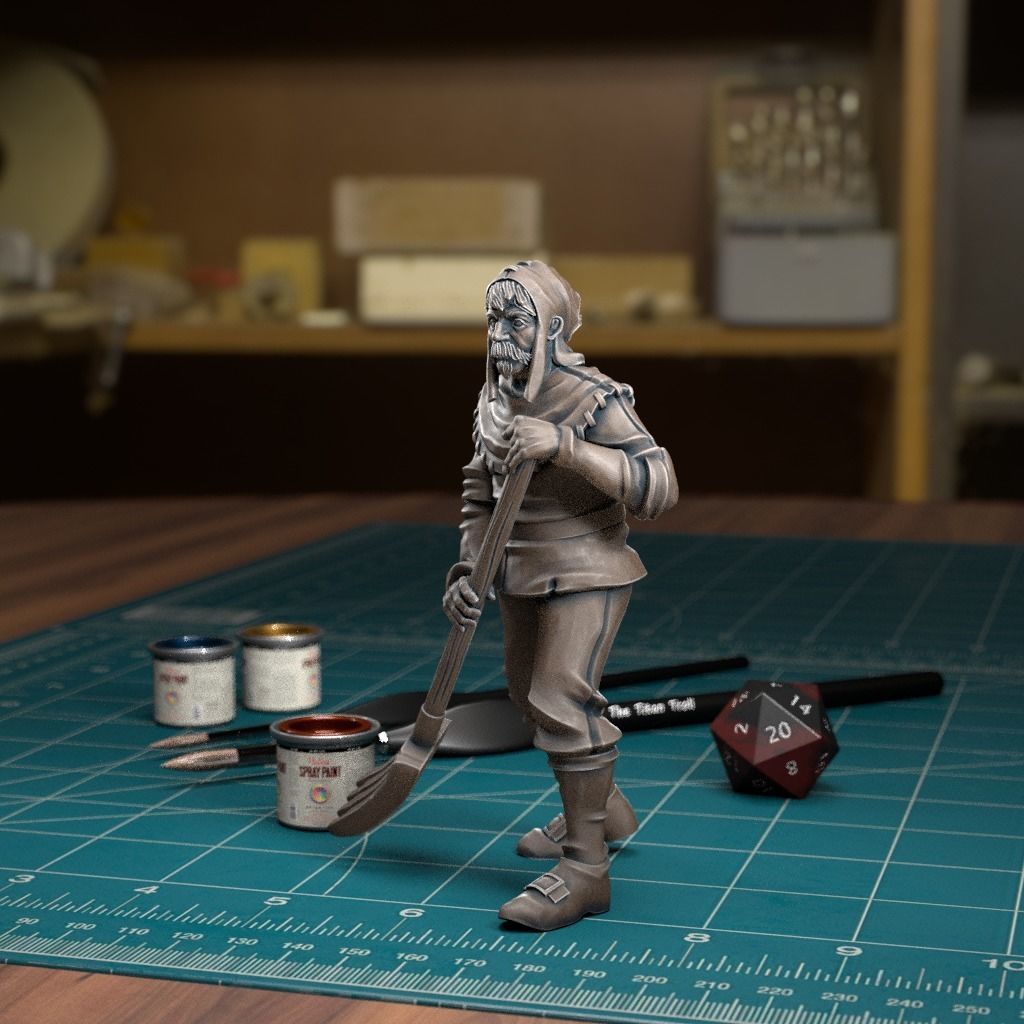 Farmer 02 - Pre-Supported 3D print model_4