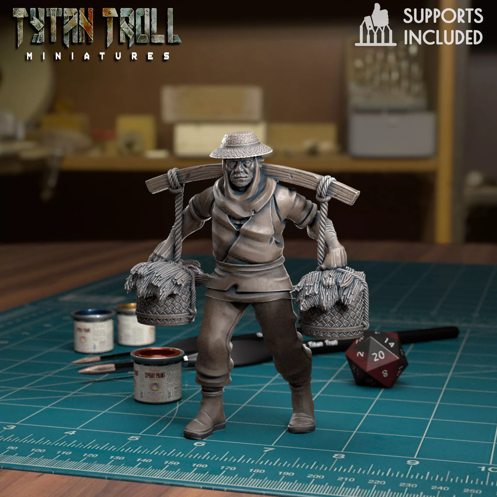 Farmer 03 - Pre-Supported 3D print model_0