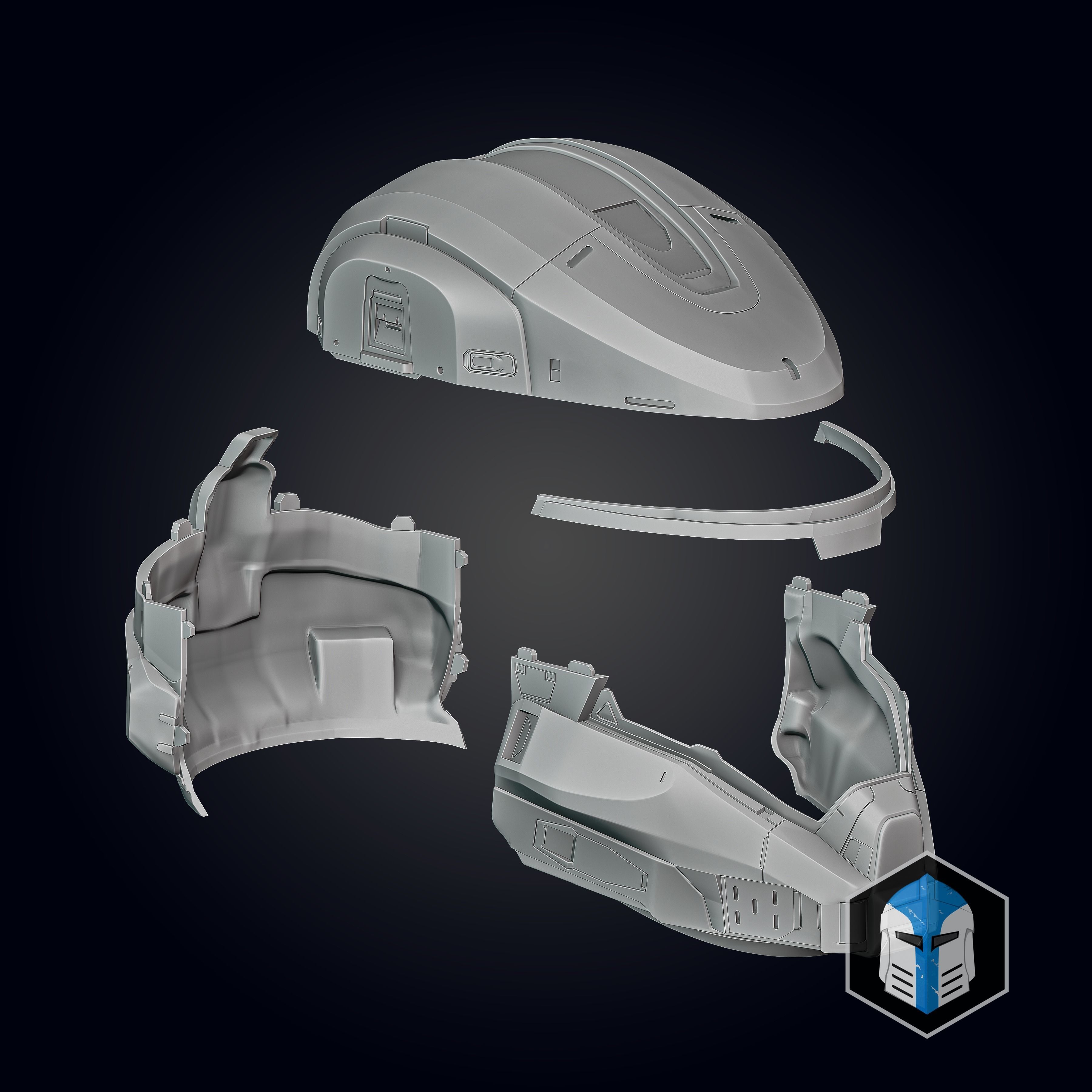 Halo Infinite Cavallino Helmet 3D print model_1