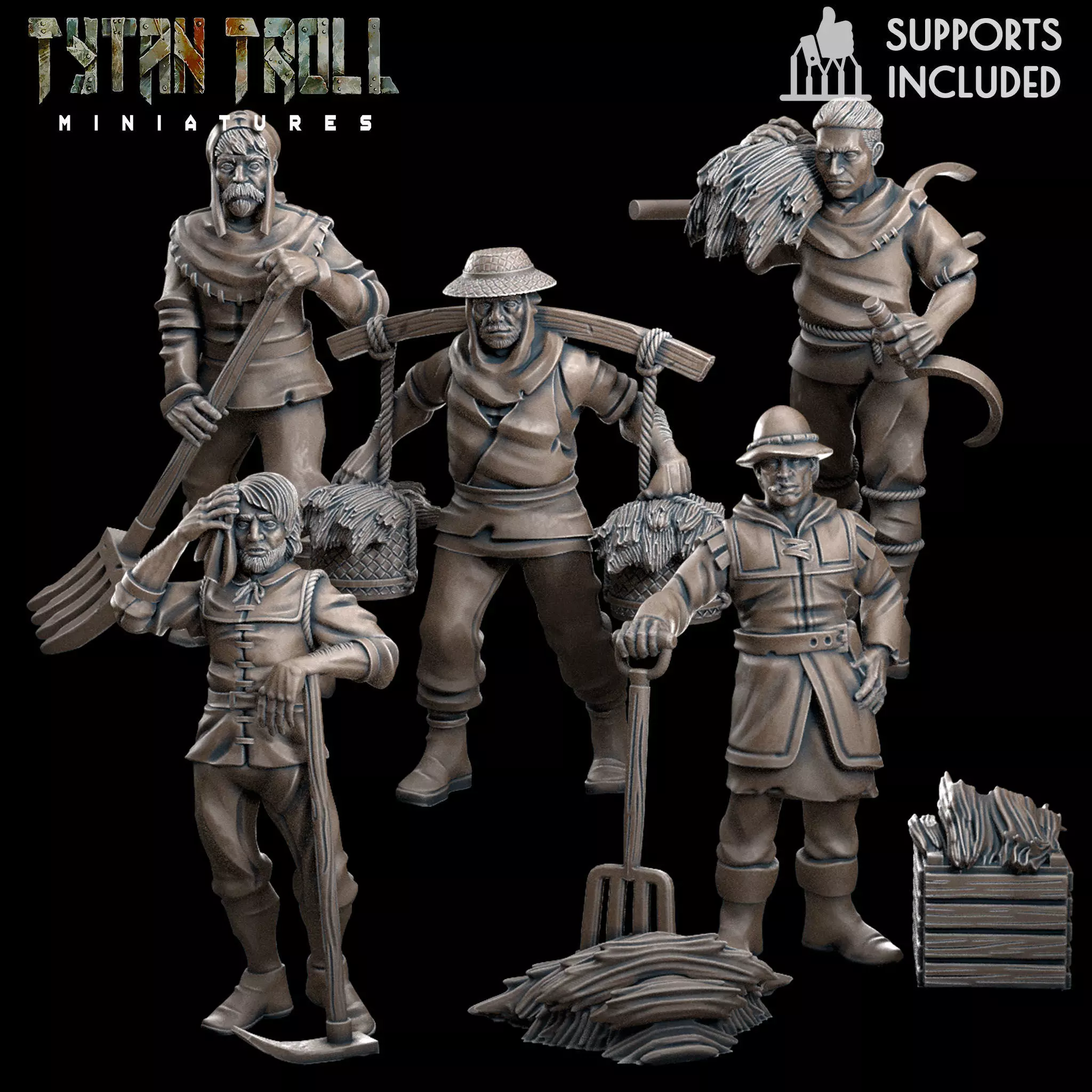 Farmer Bundle - Pre-Supported 3D print model_0
