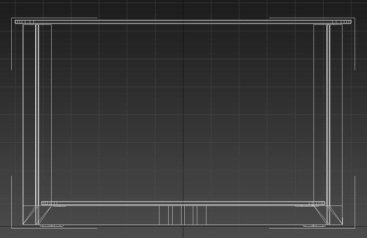 Two levels glass table 3D model_7