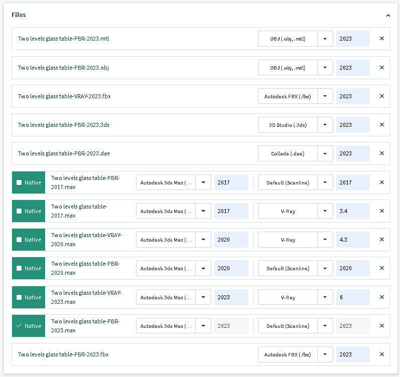 Two levels glass table 3D model_11
