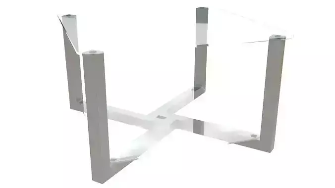 Two levels glass table 3D model