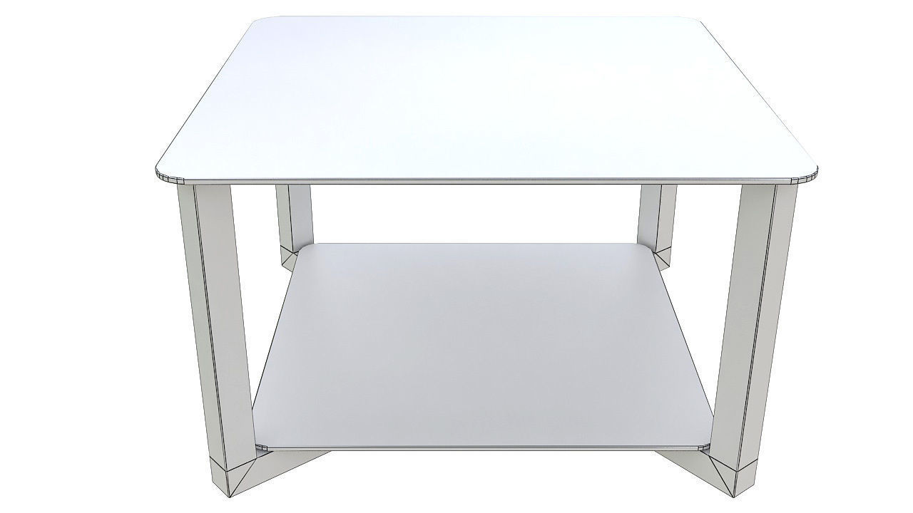 Two levels glass table 3D model_5