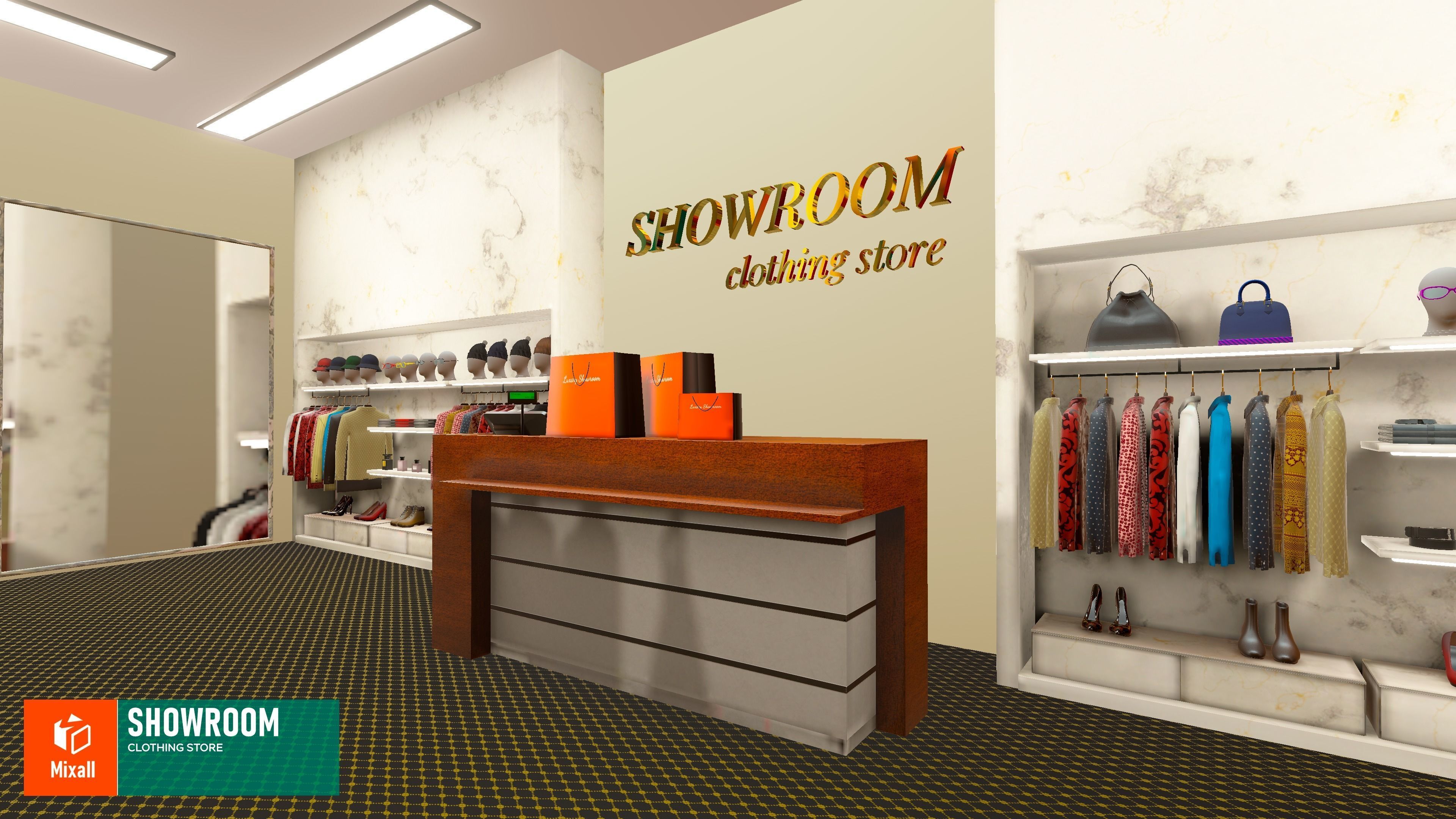 Showroom - clothing store Vol 2 3D model_6