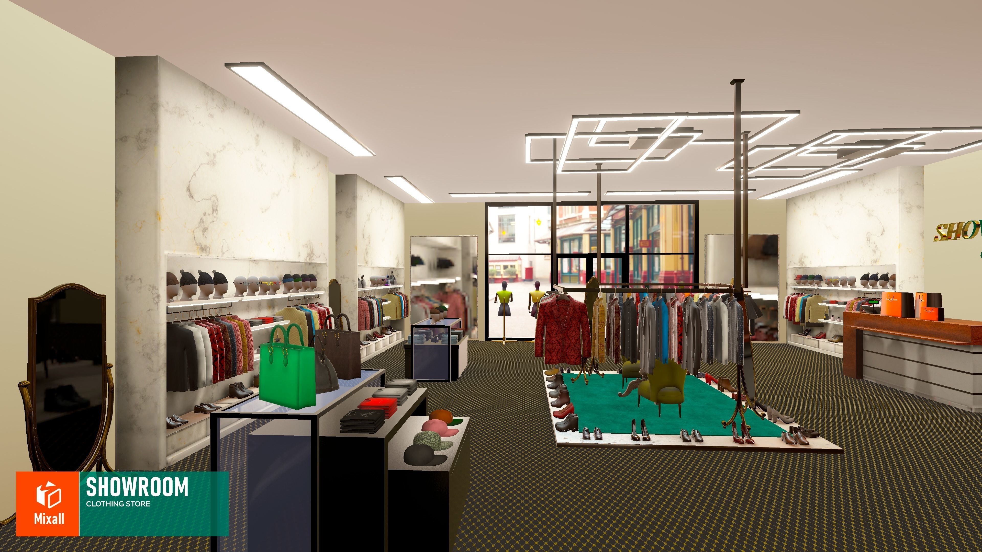 Showroom - clothing store Vol 2 3D model_21