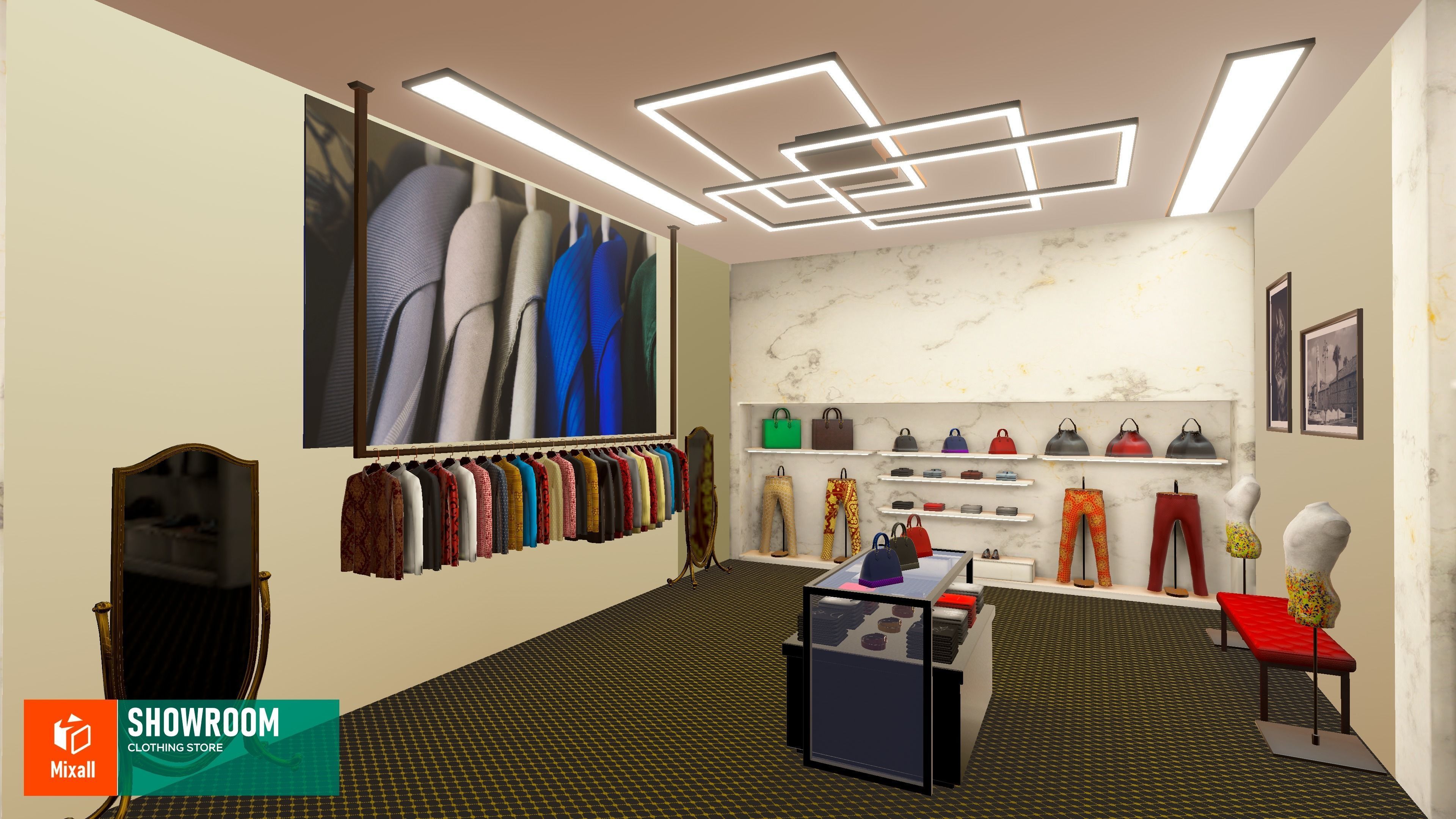 Showroom - clothing store Vol 2 3D model_23