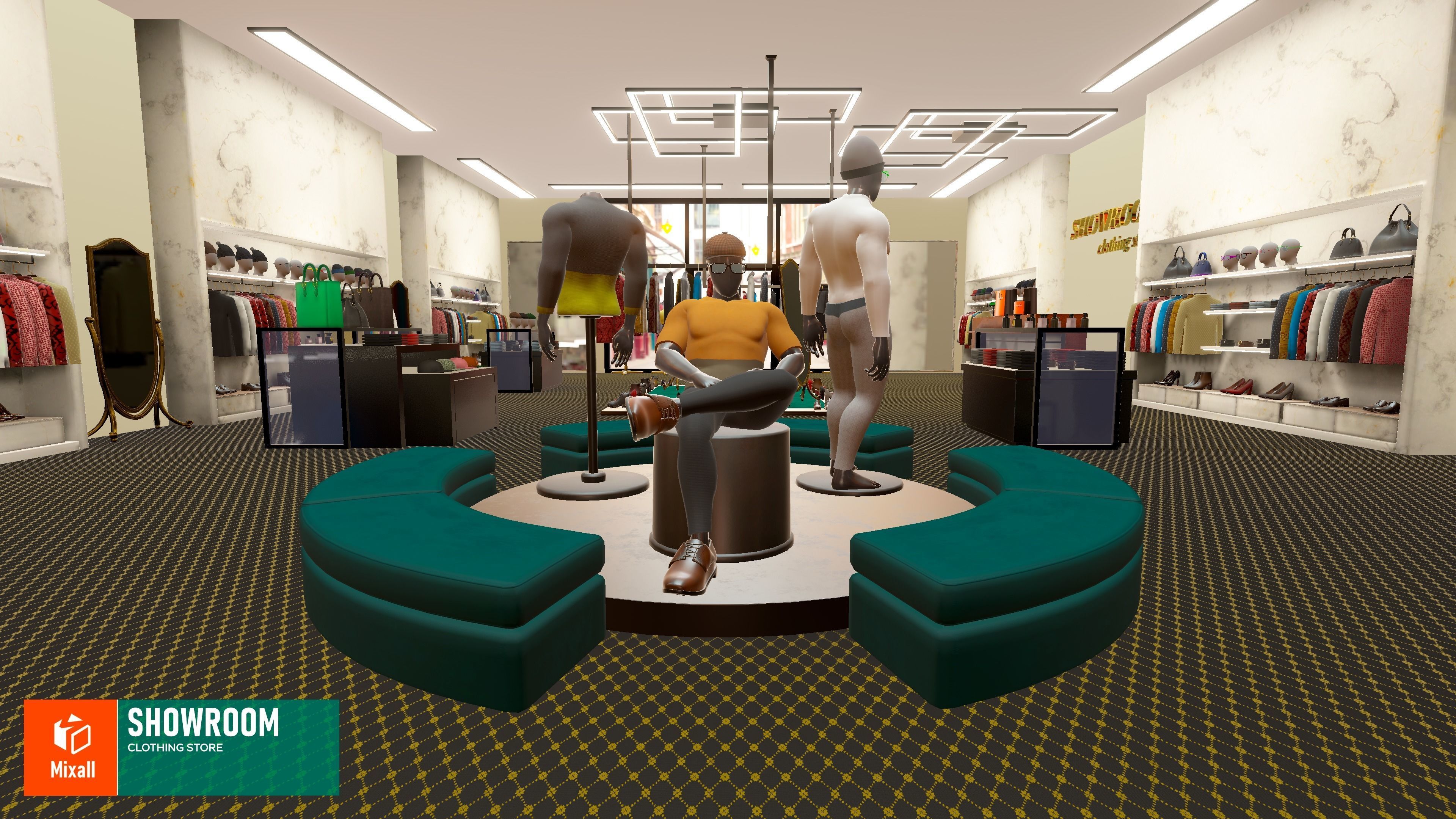 Showroom - clothing store Vol 2 3D model_1