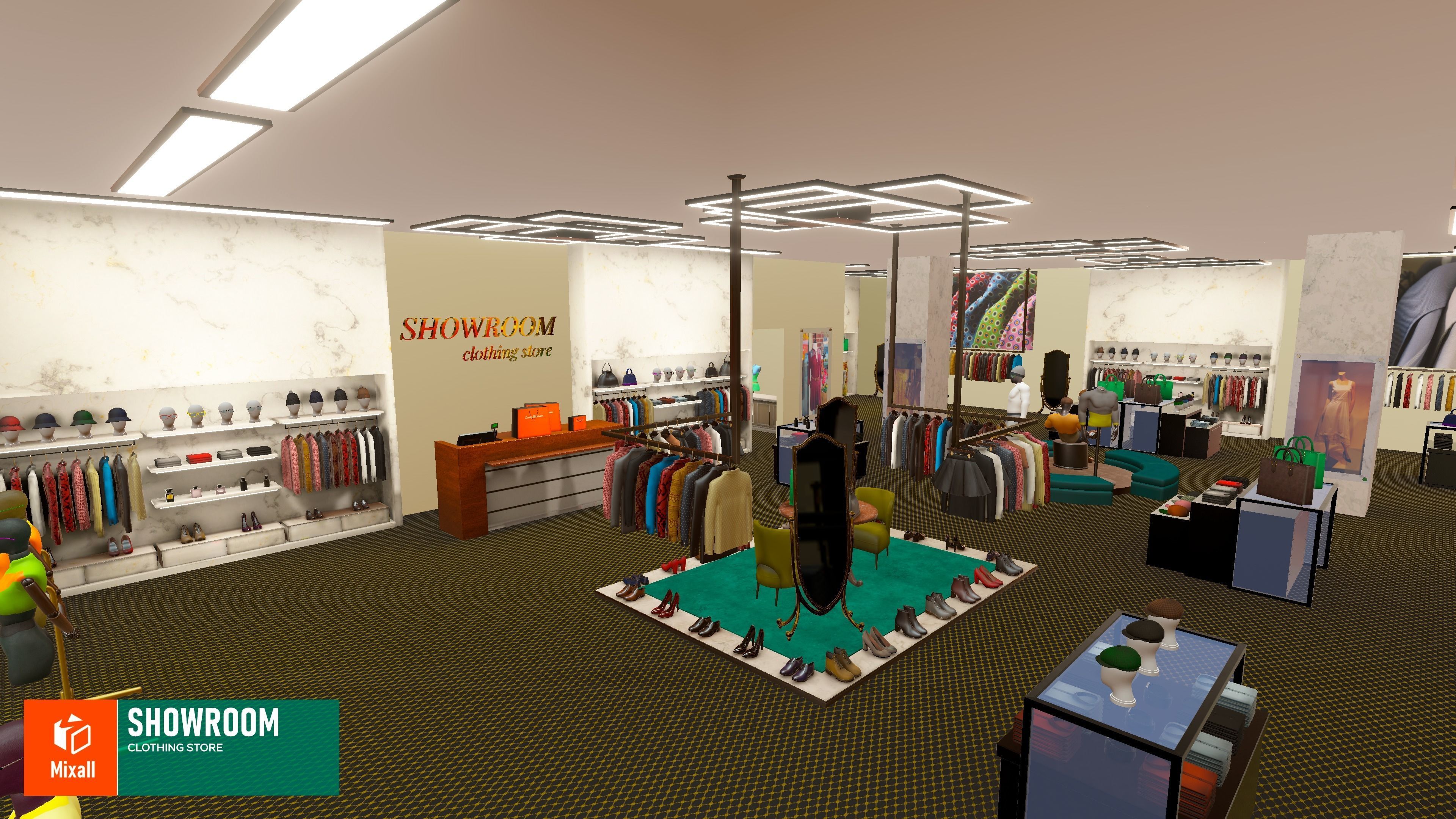 Showroom - clothing store Vol 2 3D model_11