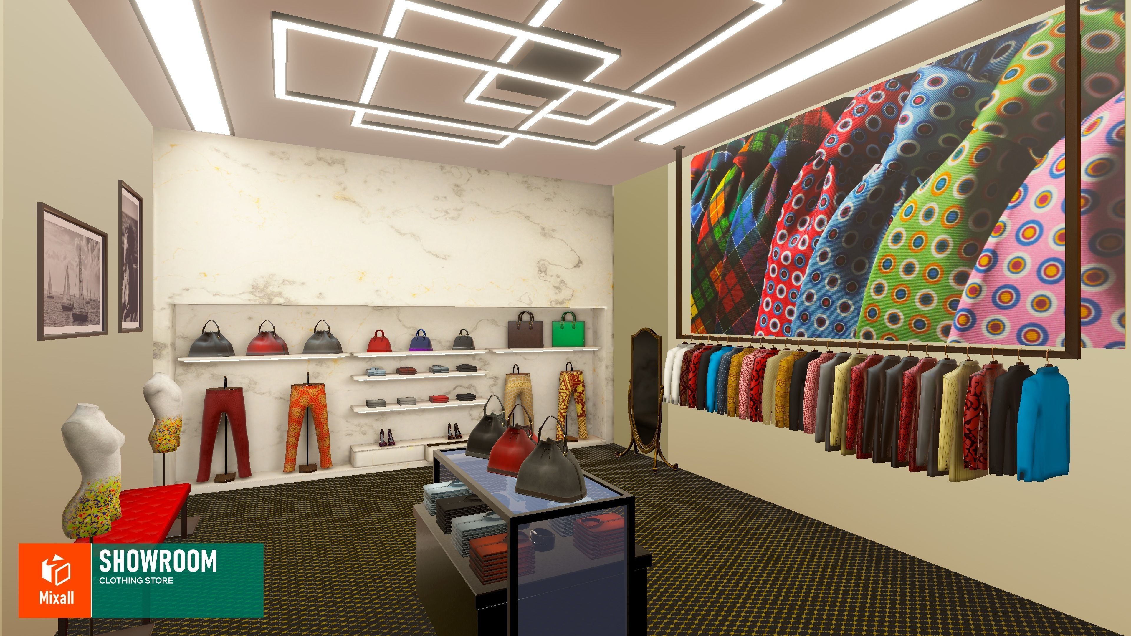 Showroom - clothing store Vol 2 3D model_4