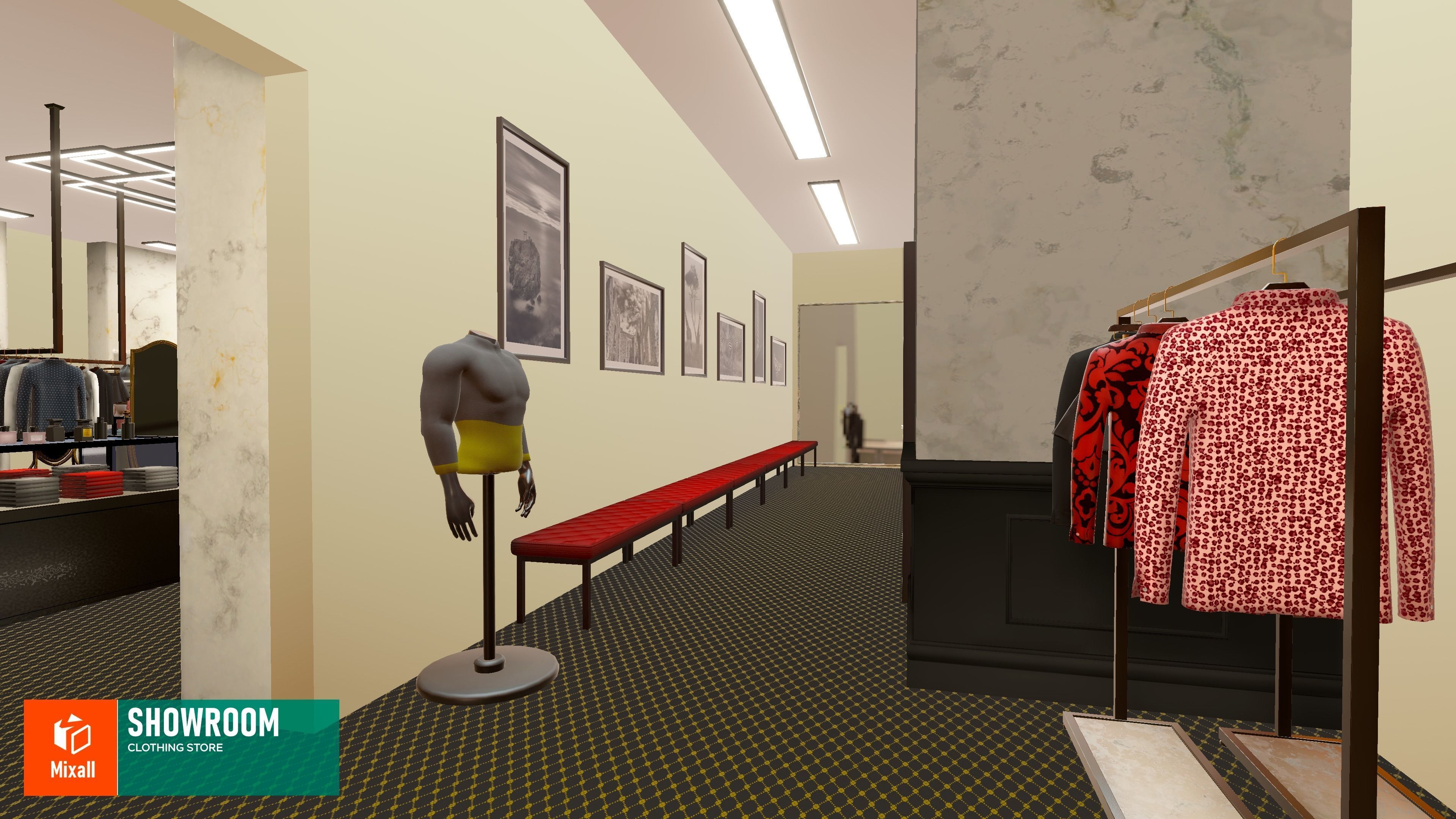Showroom - clothing store Vol 2 3D model_13