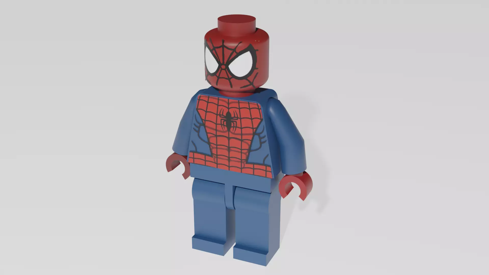 Spiderman lego figure 3D model_0