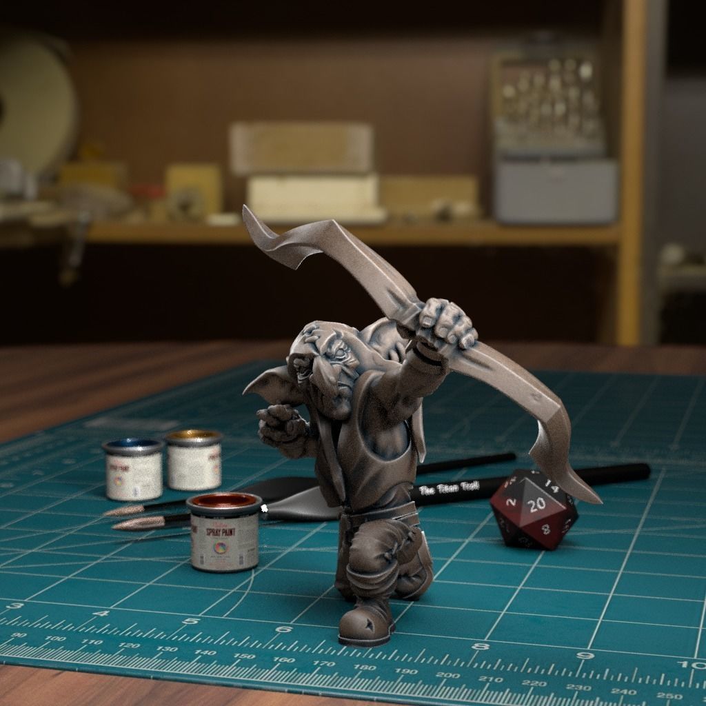 Goblin Raider 10 - Pre-Supported 3D print model_4