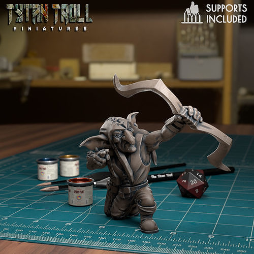 Goblin Raider 10 - Pre-Supported 3D print model