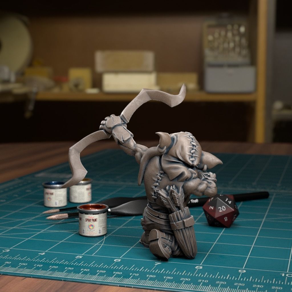 Goblin Raider 10 - Pre-Supported 3D print model_3