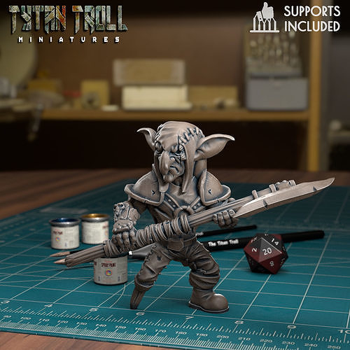 Goblin Raider 11 - Pre-Supported 3D print model