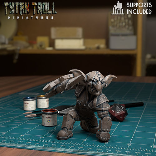 Goblin Raider 12 - Pre-Supported 3D print model