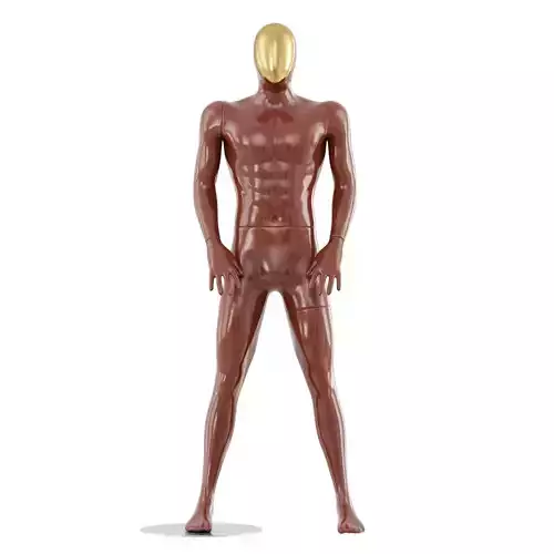 Golden face mannequin 164