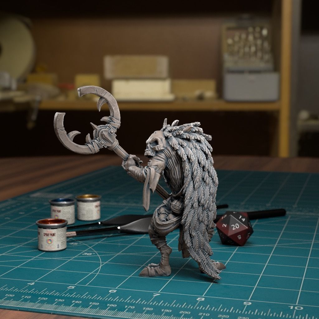 Kenku Bladed Staff - Pre-Supported 3D print model_2
