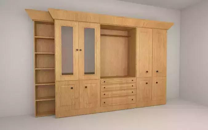 wooden display cupboard 