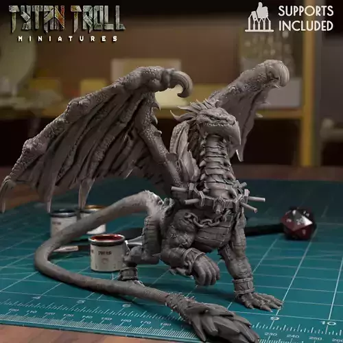 Shackled Dragon - Pre-Supported 3D print model