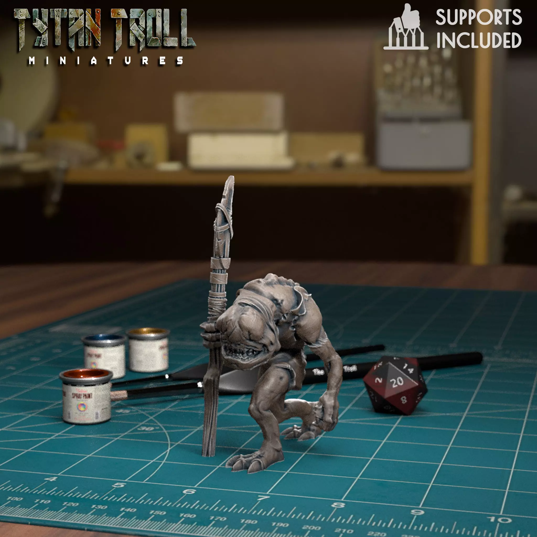 Trog Spearman - Pre-Supported 3D print model_0