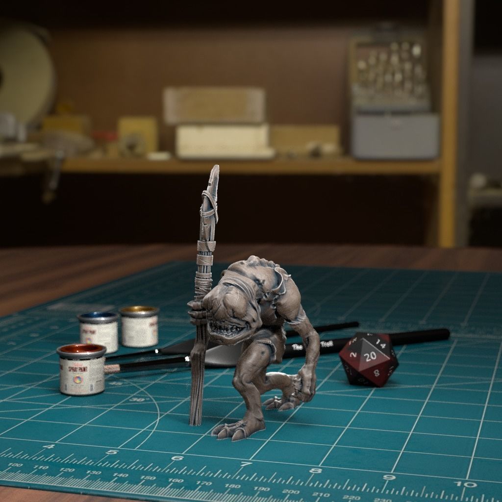 Trog Spearman - Pre-Supported 3D print model_1