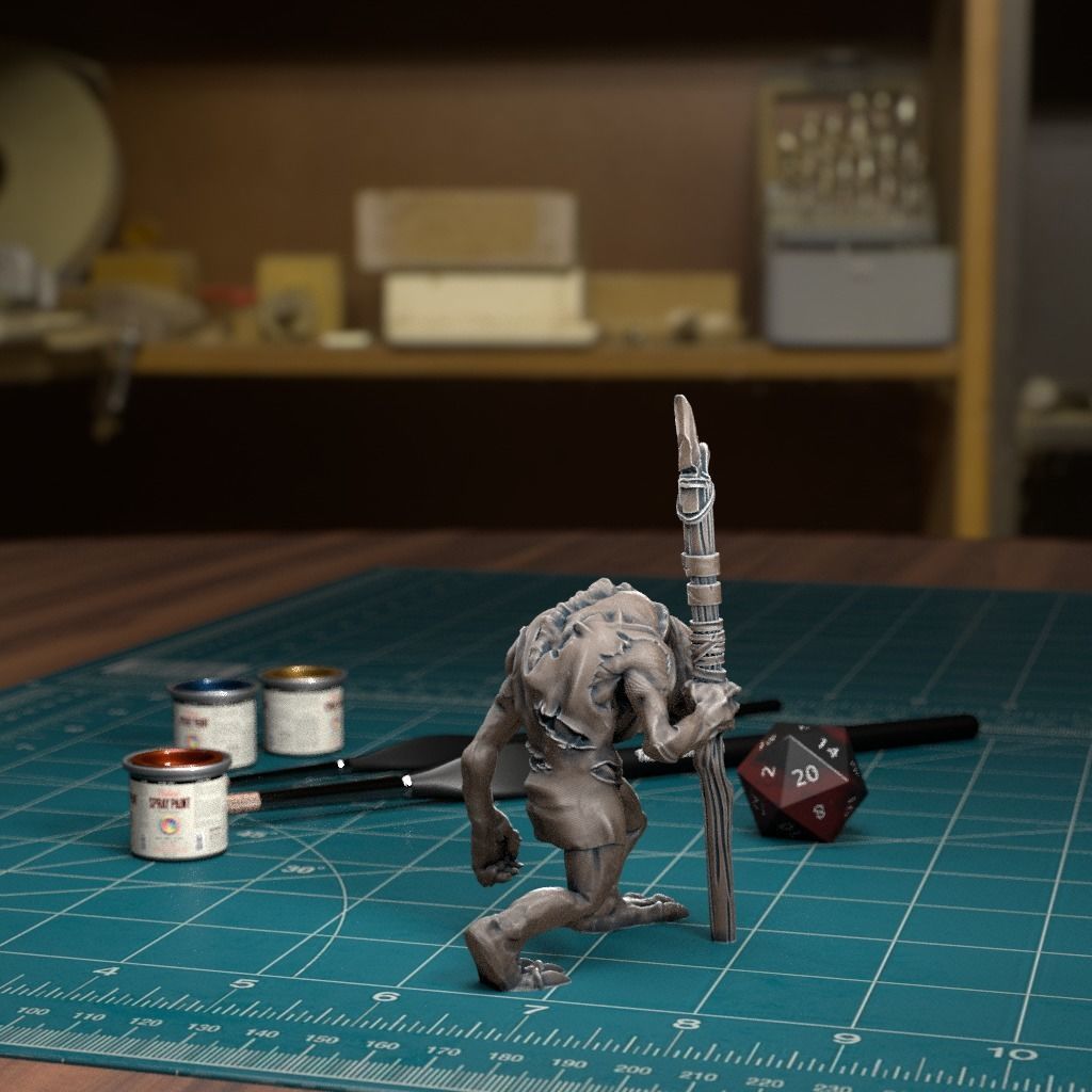 Trog Spearman - Pre-Supported 3D print model_3