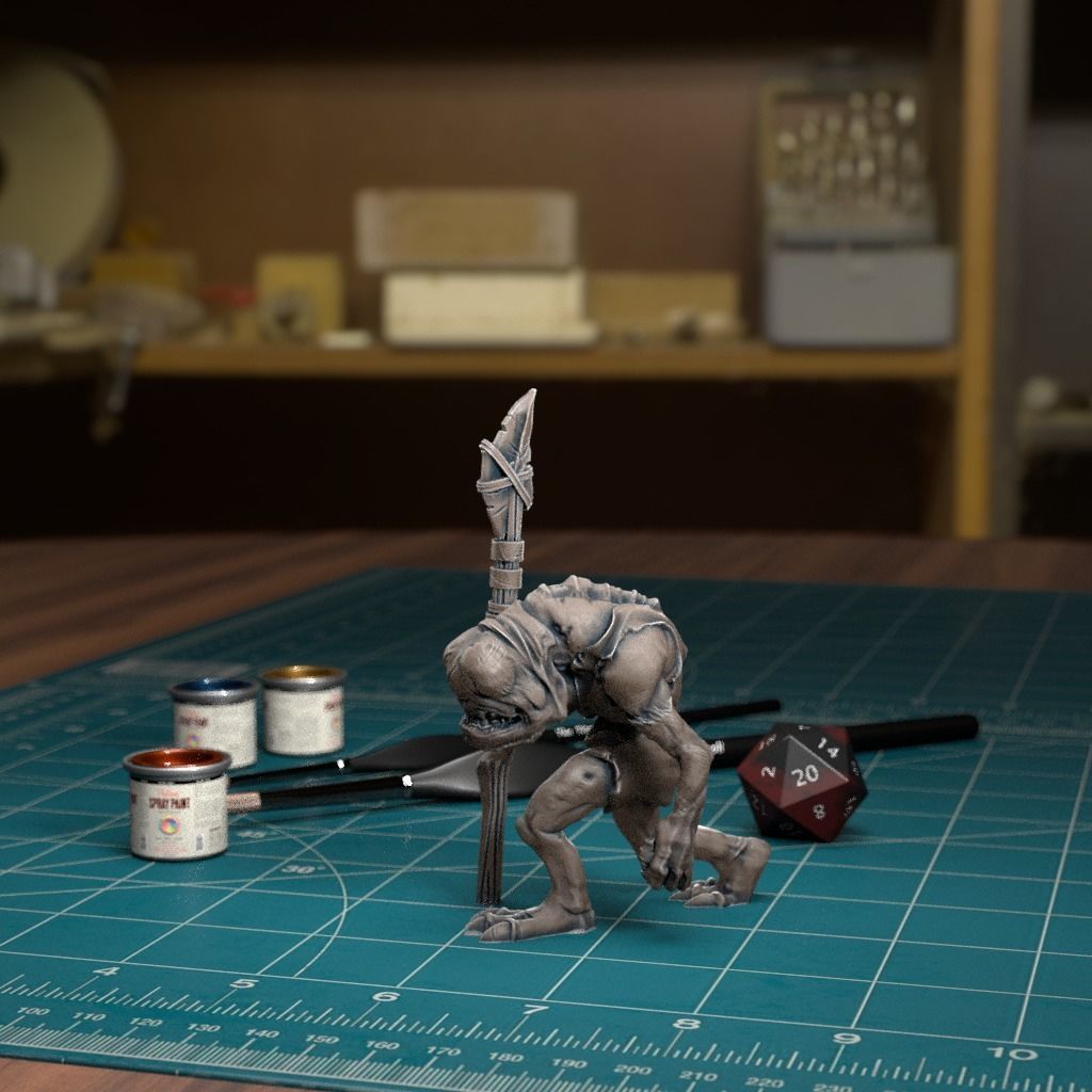 Trog Spearman - Pre-Supported 3D print model_4