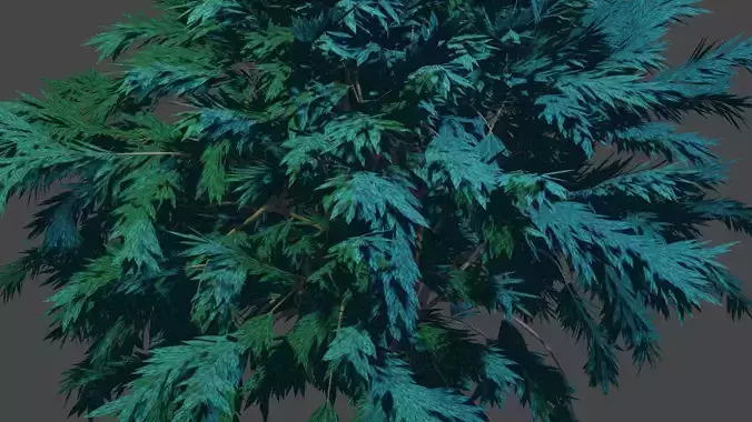 Extraterrestrial plant life Low-poly 3D model