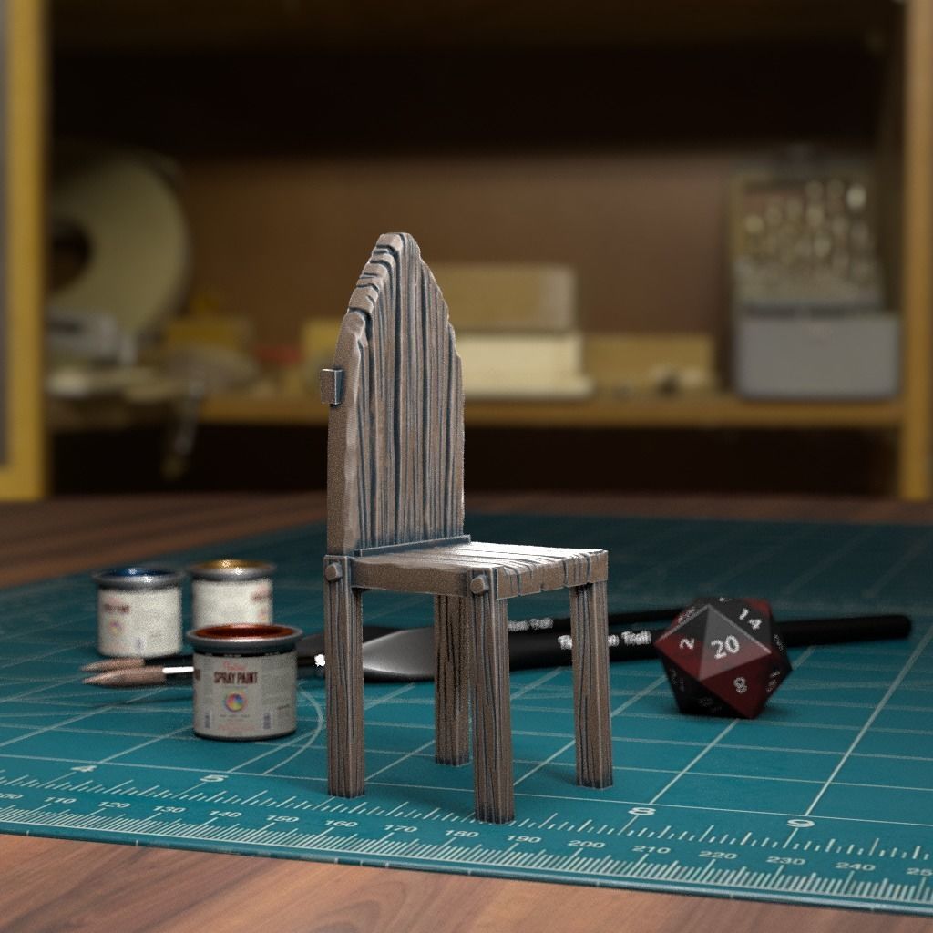 Chair - Pre-Supported 3D print model_3
