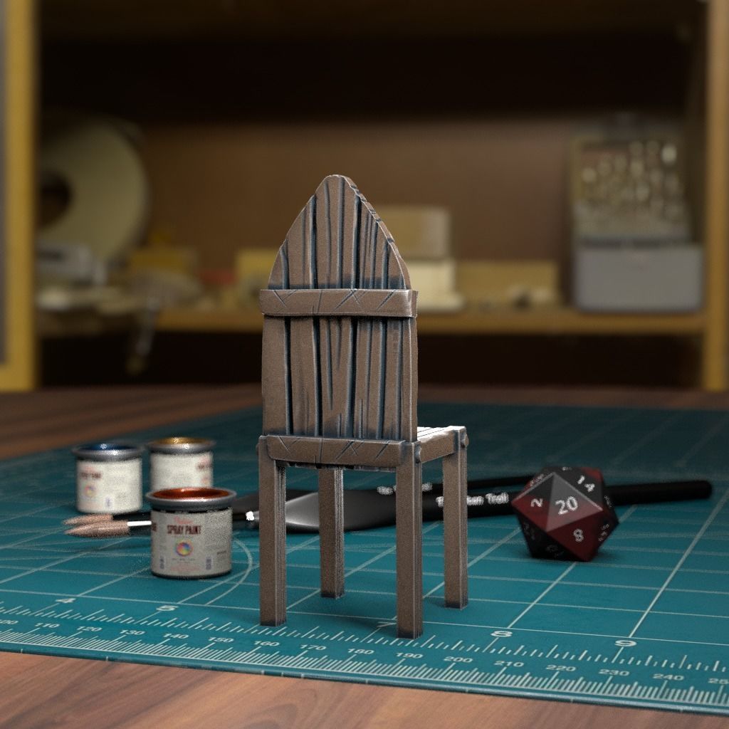 Chair - Pre-Supported 3D print model_2