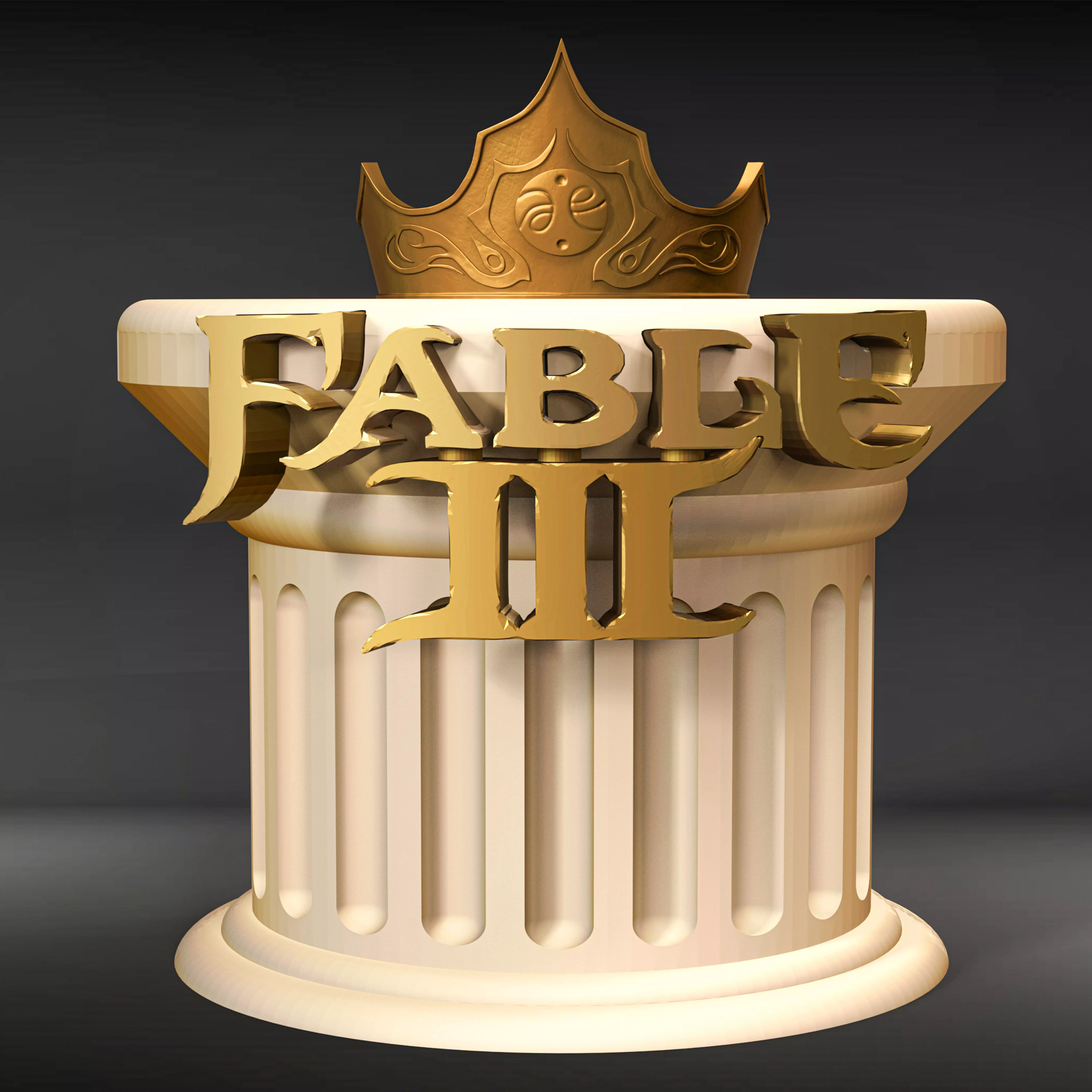 Crown and Base with Resin - Fable III 3D print model_0