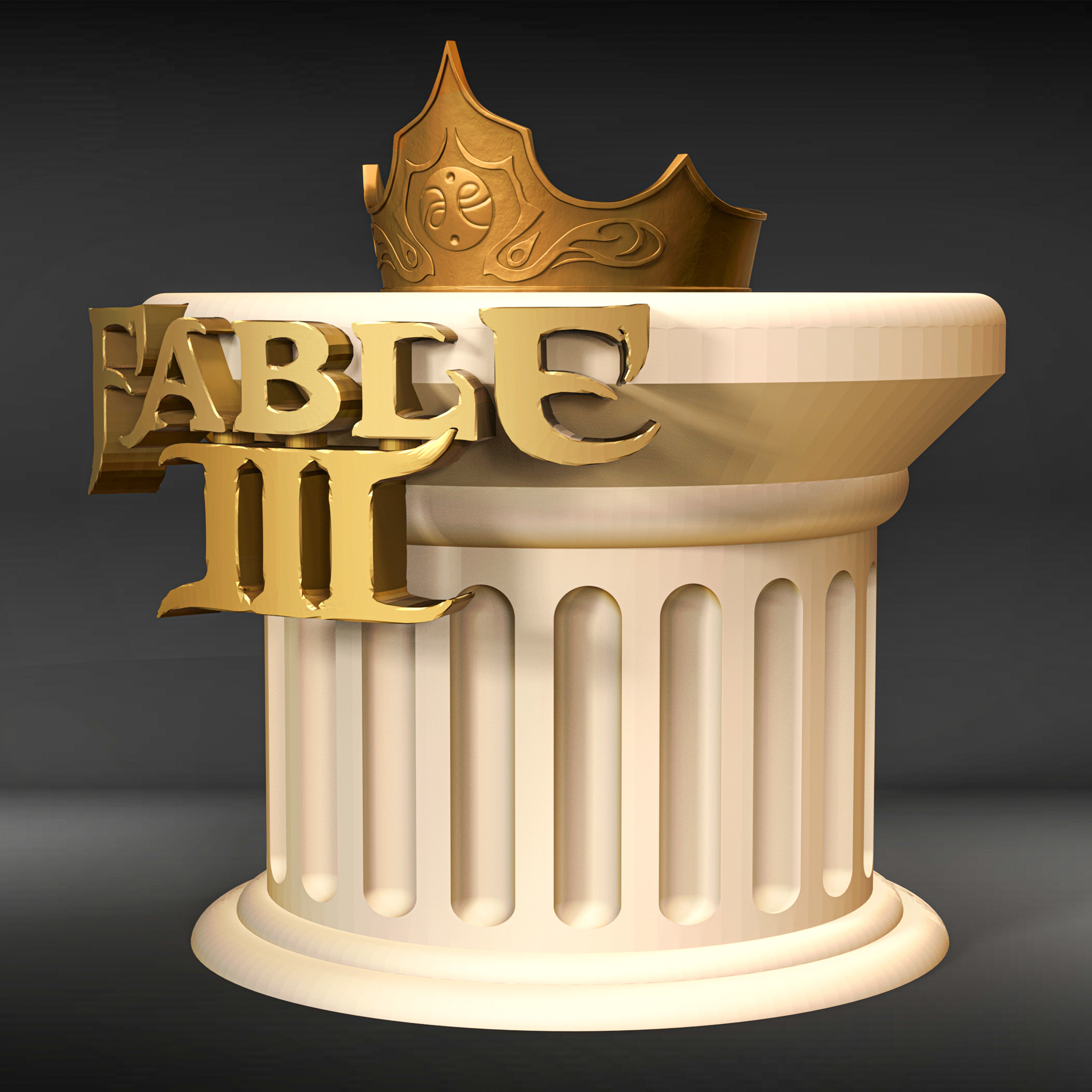 Crown and Base with Resin - Fable III 3D print model_1