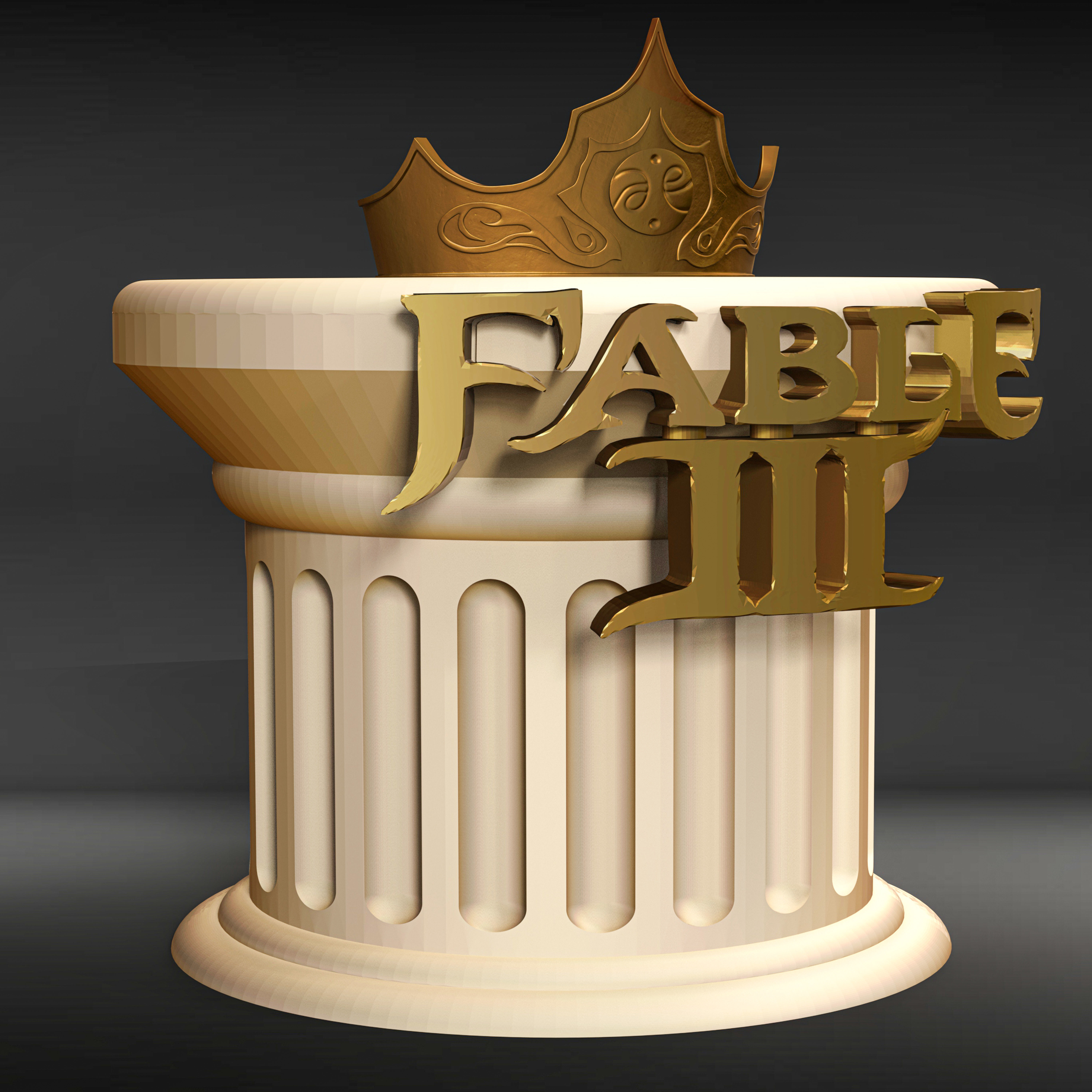 Crown and Base with Resin - Fable III 3D print model_2