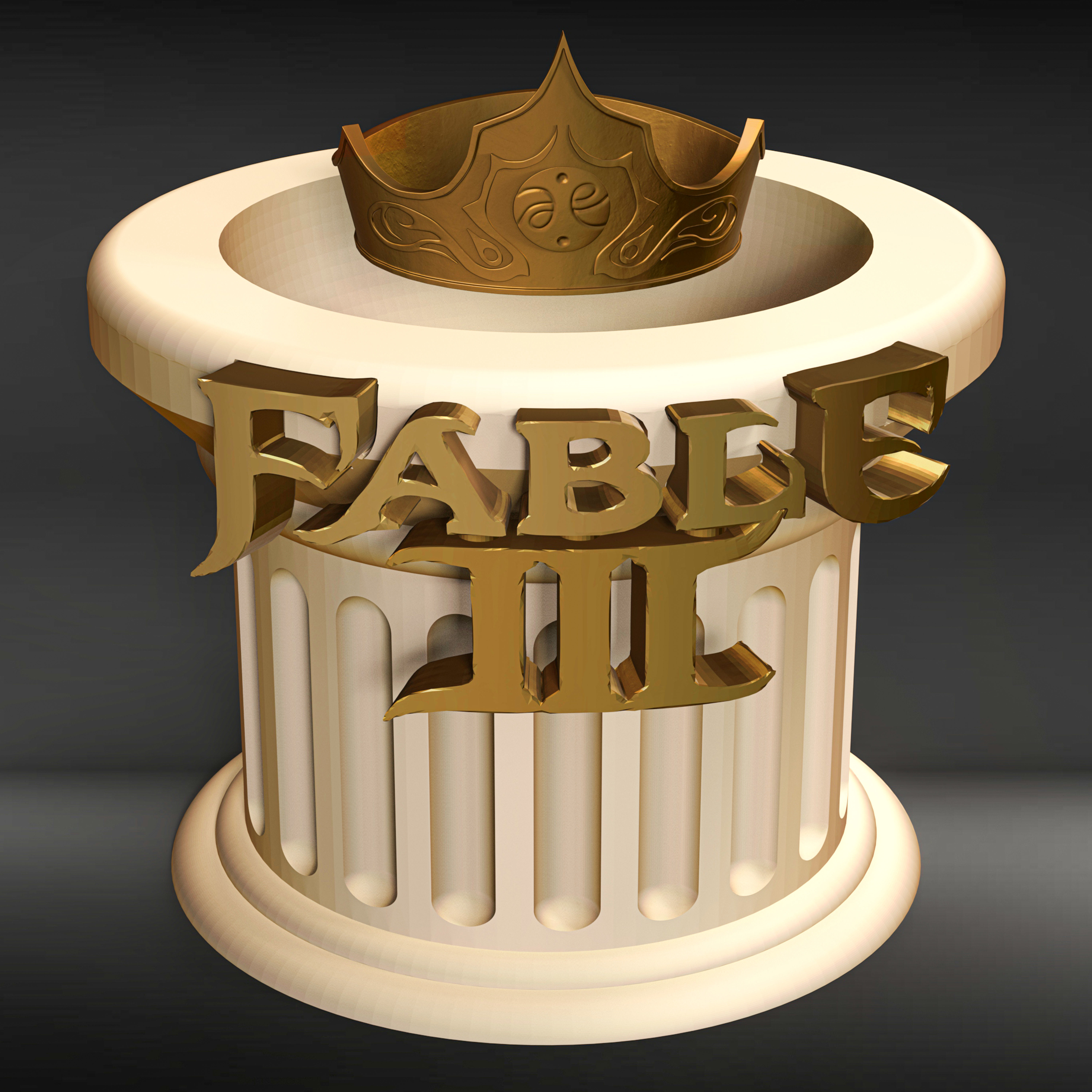 Crown and Base with Resin - Fable III 3D print model_3