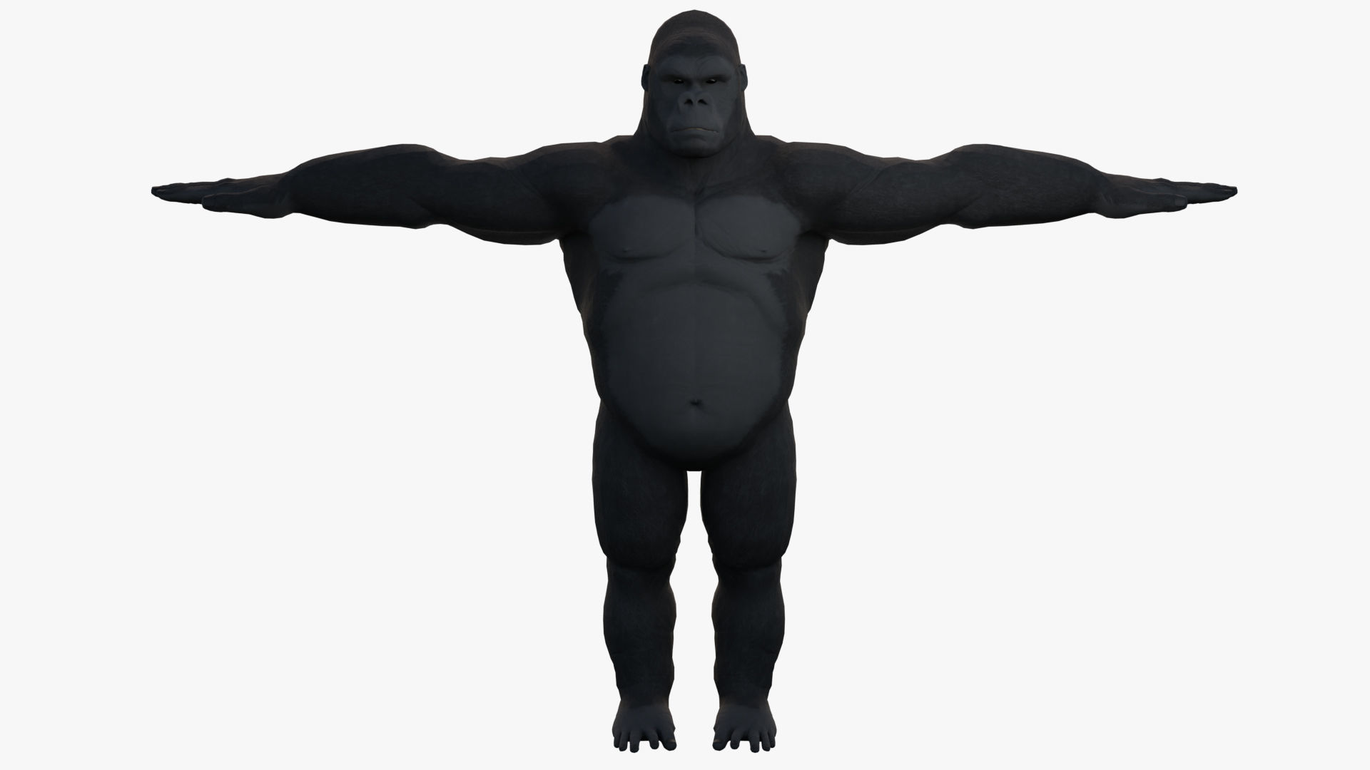 Gorilla - King Kong - v2 Low-poly 3D model_2