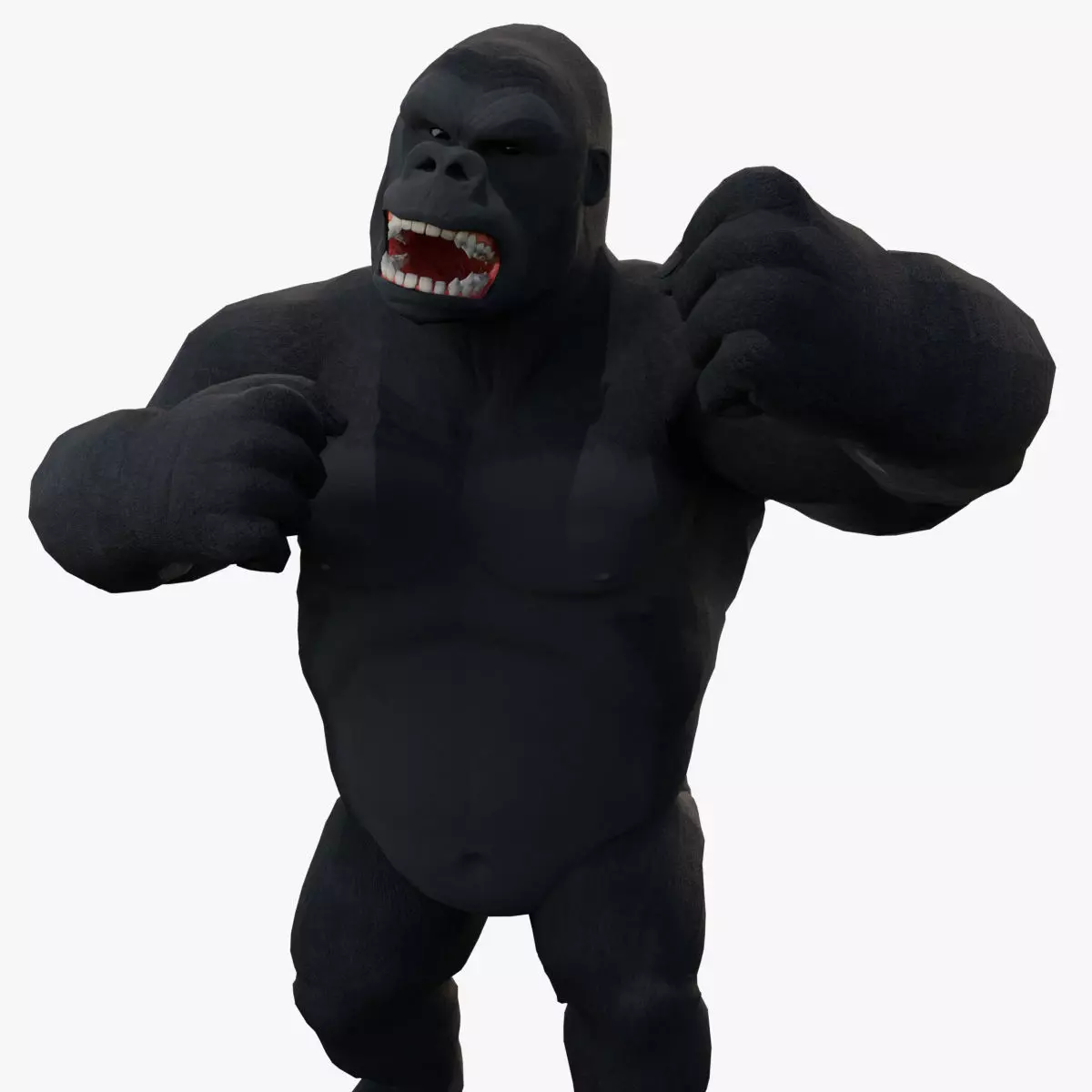 Gorilla - King Kong - v2 Low-poly 3D model_0