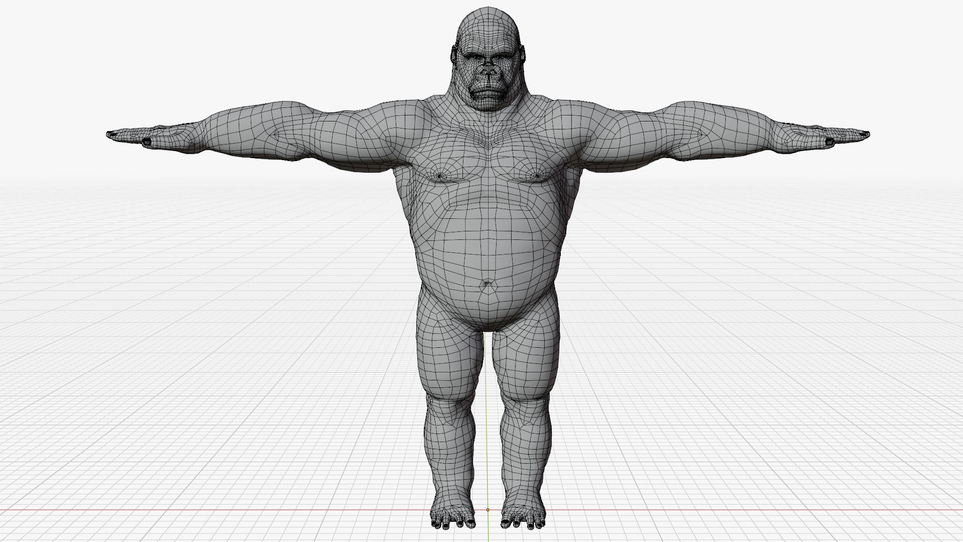 Gorilla - King Kong - v2 Low-poly 3D model_4
