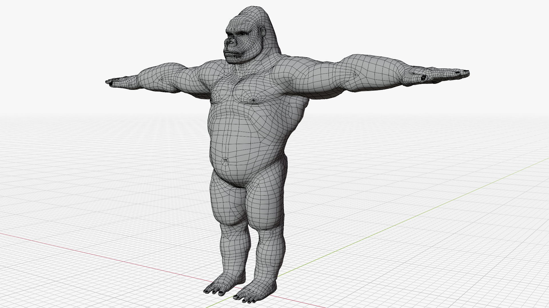 Gorilla - King Kong - v2 Low-poly 3D model_7