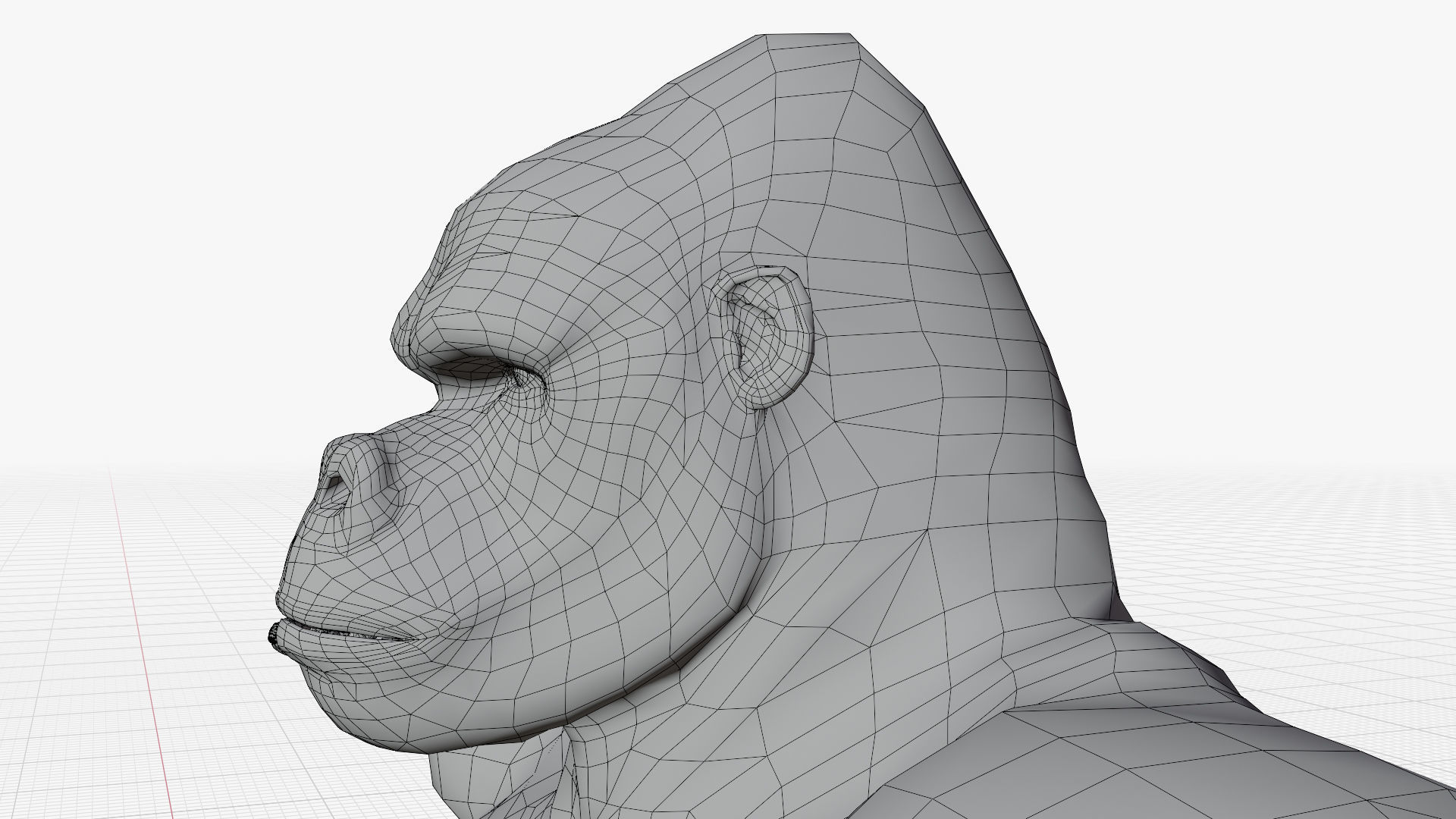 Gorilla - King Kong - v2 Low-poly 3D model_16