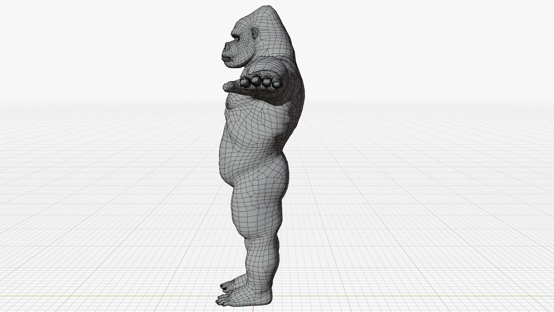 Gorilla - King Kong - v2 Low-poly 3D model_10