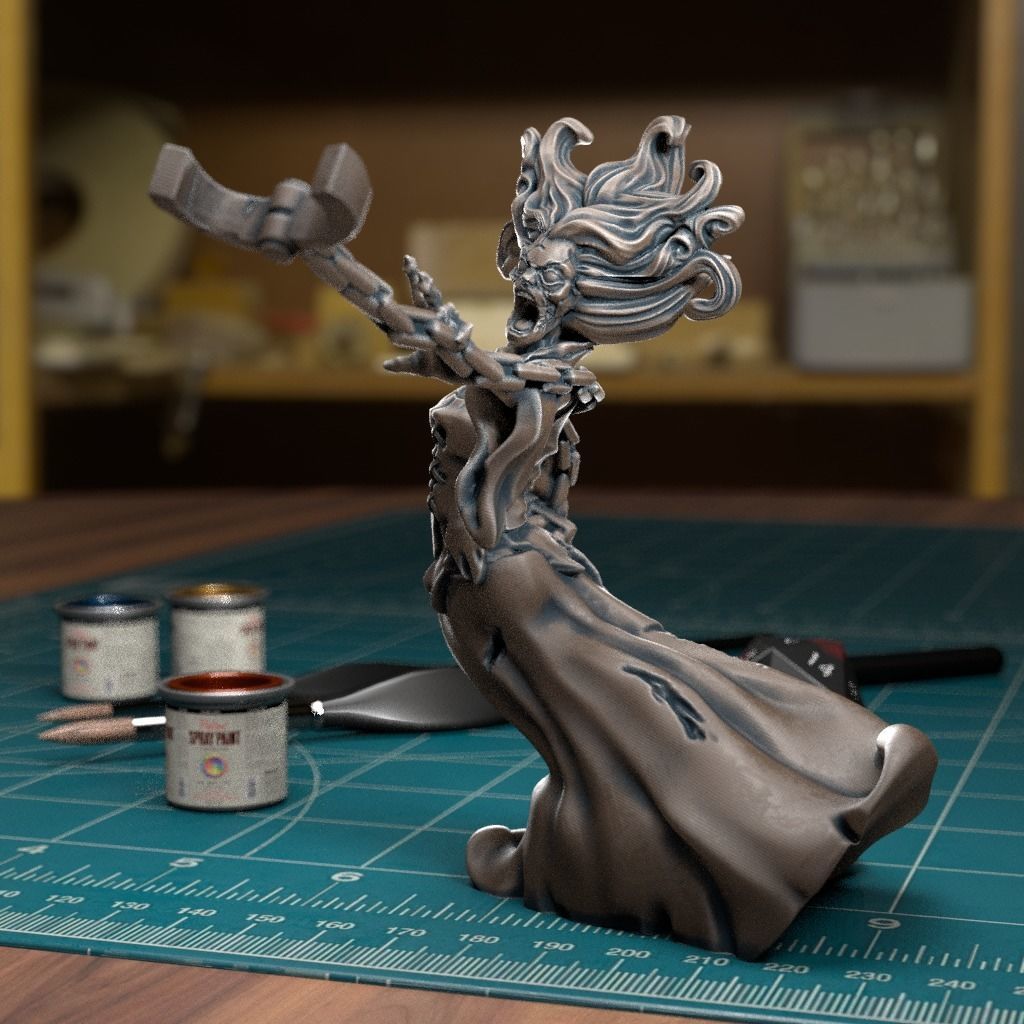 Banshee - Pre-Supported 3D print model_3