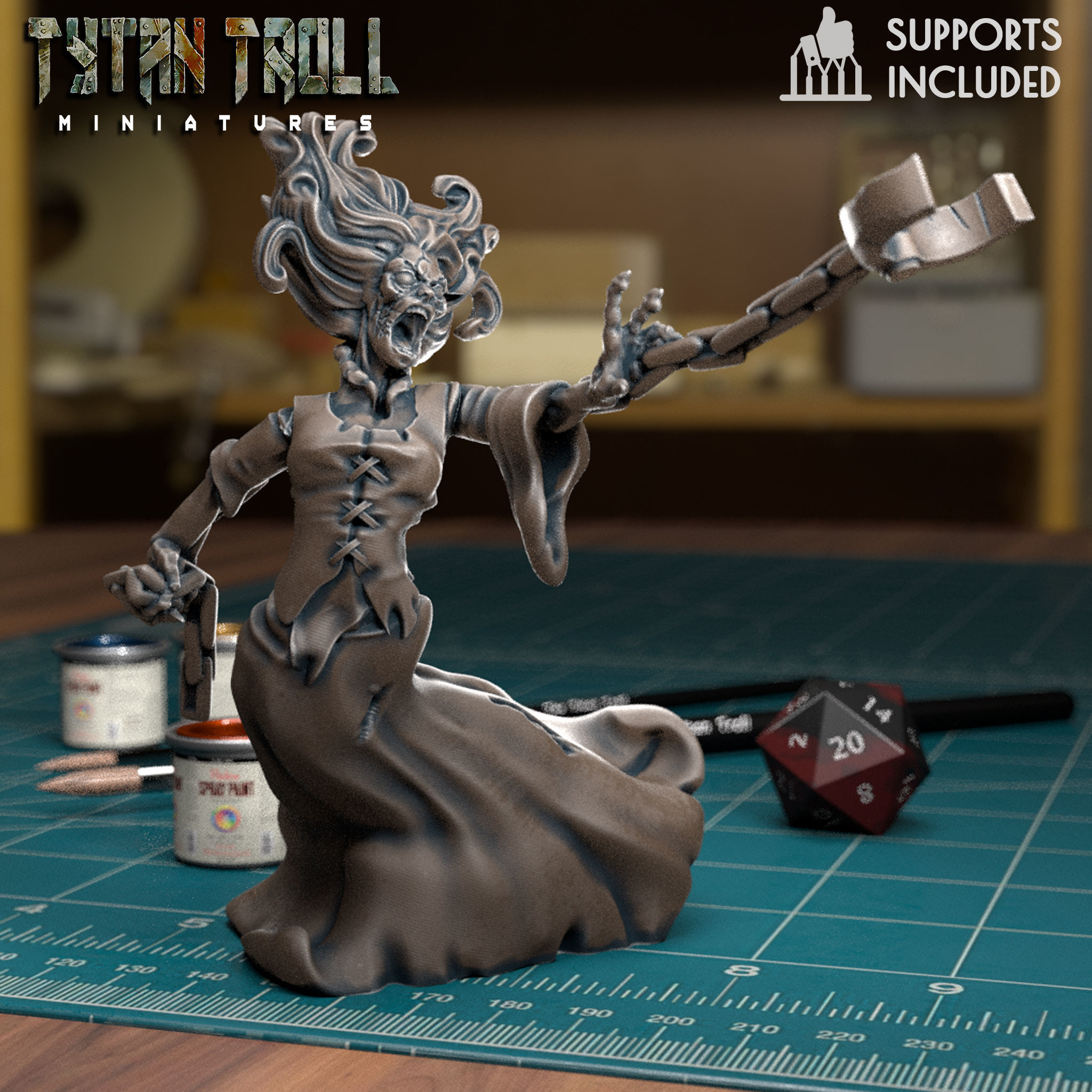 Banshee - Pre-Supported 3D print model_4