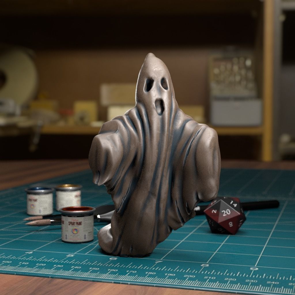 Bedsheet ghost 03 - Pre-Supported 3D print model_1
